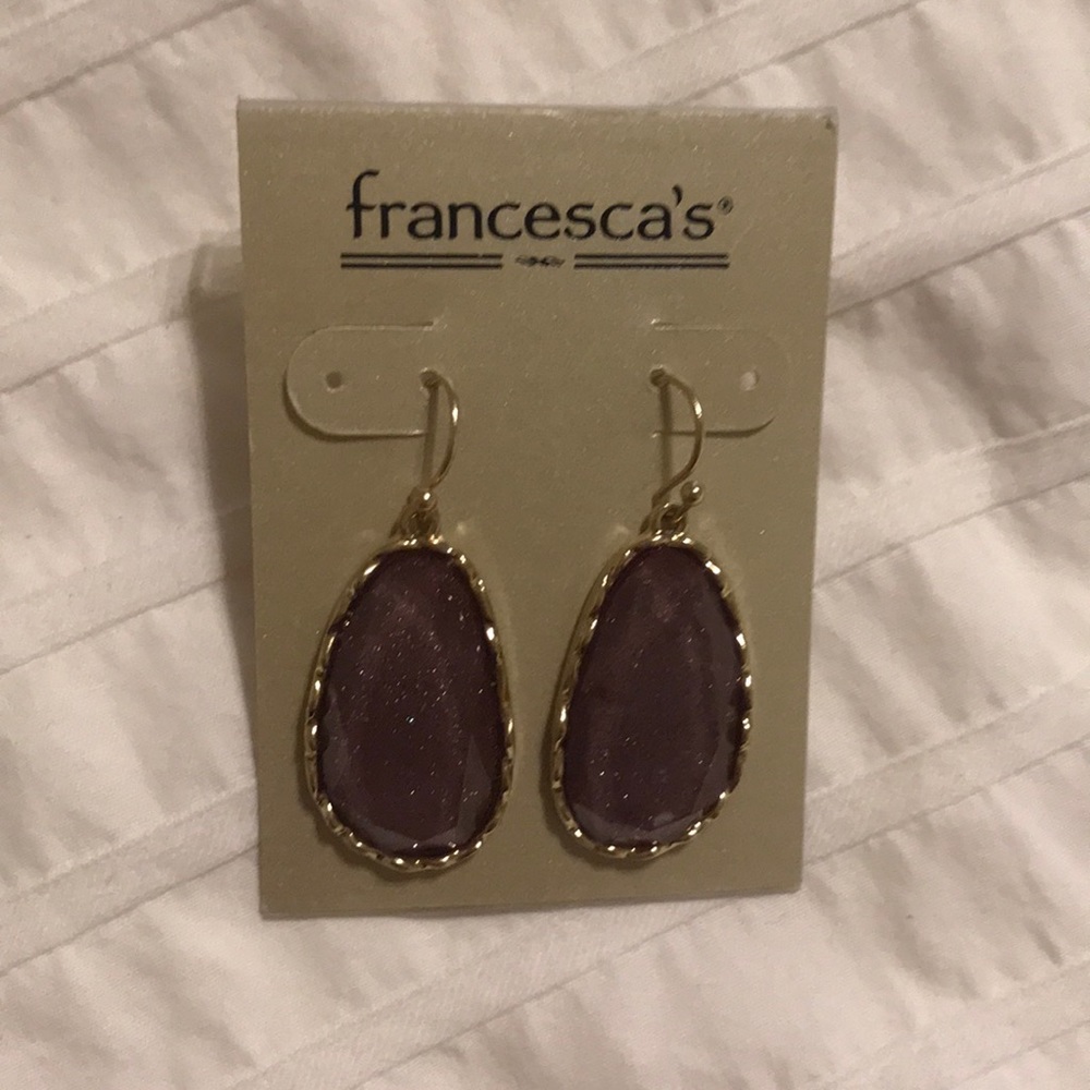NWT Francesca’s purple earrings